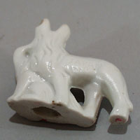 Old porcelain German Shepard dogs mini figurine