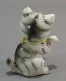 Old porcelain kitty ceramic figurine