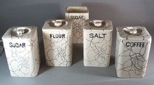 Old Splaterware Cannister 5 pc set by N C