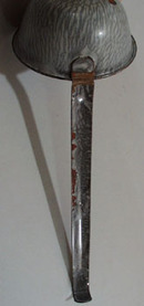 Graniteware Ladle, mottled grey