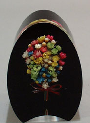 Lucite plastic paperweight,