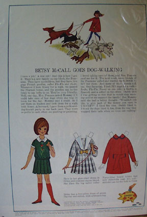 Betsy McCall Dog Walking Ad 1964.