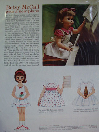 Betsy McCall New Piano Ad 1962.