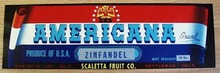 American Fruit Crate Label with Eagle.