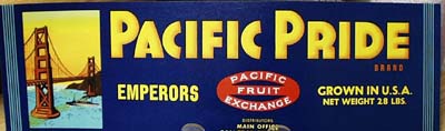 Pacific Pride Crate Label