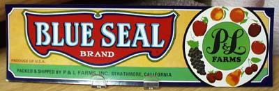 Blue Seal Crate Label