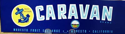 Caravan Crate Label.