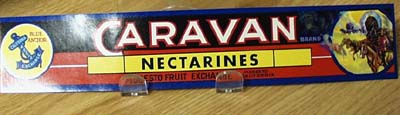 Caravan Nectarines Crate Label.
