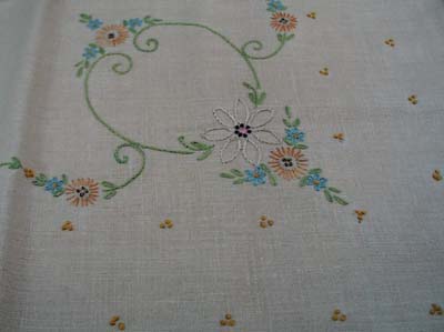 Unused Embrodiery Table cloth and napkins