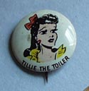 Pep Pinback button 1946 Tillie The Toiler,