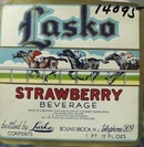 Lasko Strawberry Beverage Bottle Label.