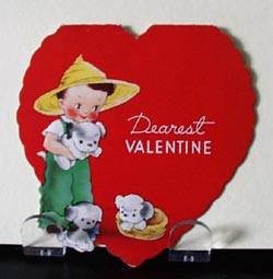 Boy With Puppies Valentine
