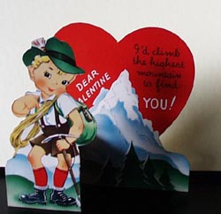 Mountain Climbing Boy Valentine.