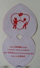 Boy & Girl with Serving Trays Valentine.