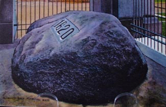 Plymouth Rock, Plymouth Mass Postcard