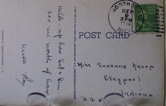 Greetings from North Port Mich. Postcard