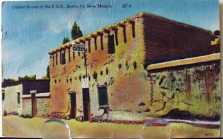 Oldest House in USA New Mex. Postcard