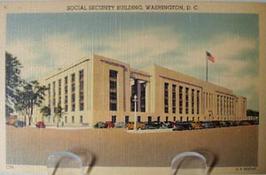 Social Security Bldg. Wash DC Postcard