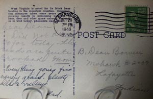 Can't Bear to Leave W Va Postcard.