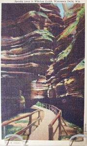 Spooky Lane Wisc Dells Post Card