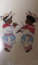 Mexico Post Card Two Children & Music