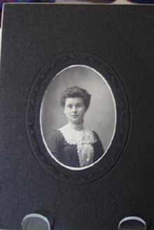 Young Woman White Collar & Cameo Photograph
