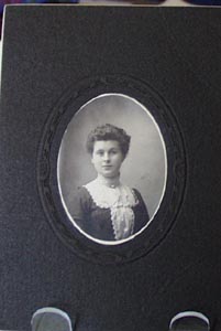 Young Woman White Collar & Cameo Photograph