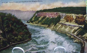 Gorge & Rapids Niagara River N Y Postcard