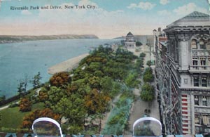 Riverside Park & Drive NYC Postcard