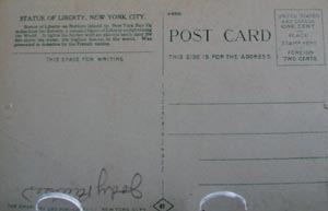 Statue of Liberty, NYC Postcard.
