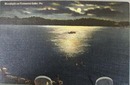 Moonlight on Conneaut Lake Pa Postcard