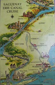 Saguenay Erie Canal Cruise Postcard