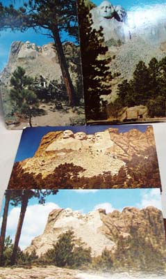 Four Views Mt Rushmore SD Postcards