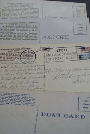 Four Views Mt Rushmore SD Postcards