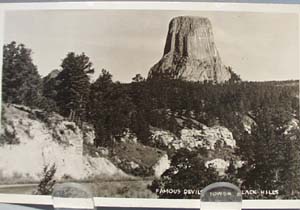 Devils Tower Black Hills SD Postcard