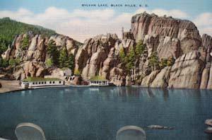 Sylvan Lake Linen SD Linen Postcard