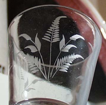 Fern etched Goblet.