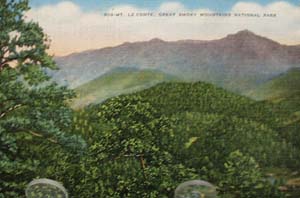 Mt le Conte Smoky Mtns. Tenn Postcard