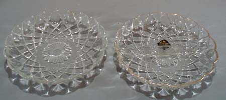 Hazel Atlas Waffle Divided bowl and Bowl.