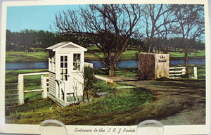 Entrance to LBJ Ranch Texas Postcard