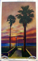 Sunrise Corpus Christi Bay Texas Postcard