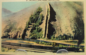 Devils Slide Weber Canyon Utah Postcard