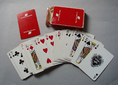 United Airlines Standard deck playing cards.