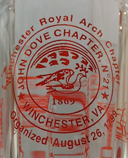 John Dove Chapter, George Washington Bicentennial glass.