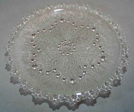Beaded Edge with flower center Plate.
