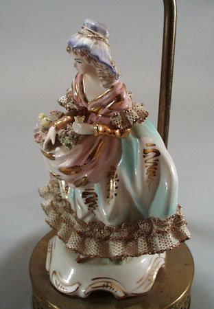 Lacey Lady with flowers Lamp.