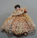 Cival War Era Doll, Pink dress with lace