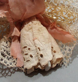 Cival War Era Doll, Pink dress with lace