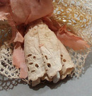 Cival War Era Doll, Pink dress with lace