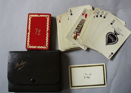 Bridge Cards in Case Letters T L